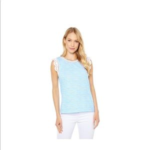 Lilly Pulitzer Agee Top Zanzibar Blue NWT XL